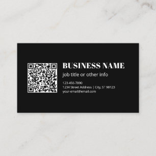 Custom QR code & Editable Retro-Modern Text Business Card