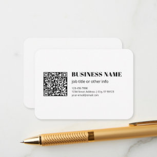 Custom QR code & Editable Retro-Modern Text Enclosure Card
