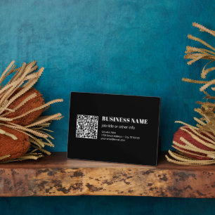 Custom QR code & Editable Retro-Modern Text Plaque
