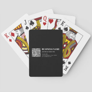 Custom QR code & Editable Retro-Modern Text Playing Cards