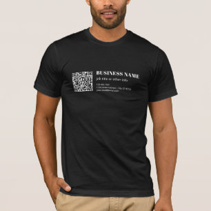Custom QR code & Editable Retro-Modern Text T-Shirt