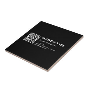 Custom QR code & Editable Retro-Modern Text Tile
