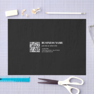 Custom QR code & Editable Retro-Modern Text Tissue Paper