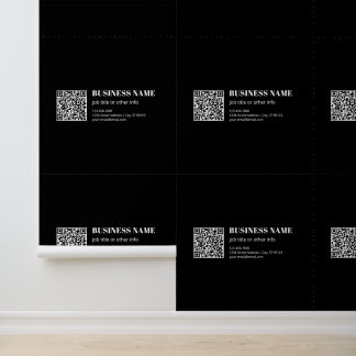 Custom QR code & Editable Retro-Modern Text Wallpaper