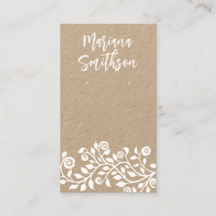 Custom QR Code Elegant Swirl Earrings Display Card