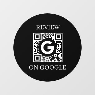 Custom QR Code   Google Reviews Business Display Window Cling