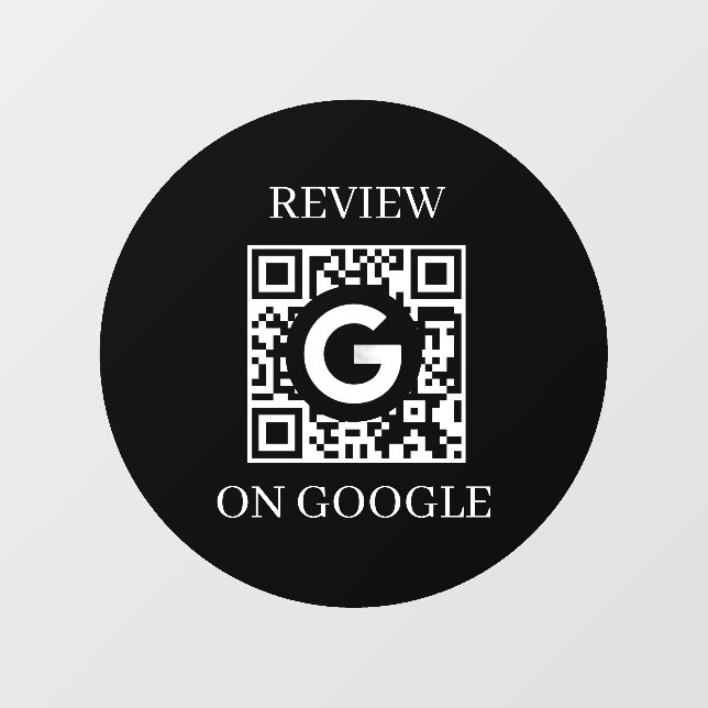 Custom QR Code | Google Reviews Business Display Window Cling (Sheet)