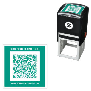 Custom QR Code Info Name Website Self-inking Stamp