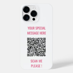Custom QR Code Info Your Special Text Surprise iPhone 14 Pro Max Case