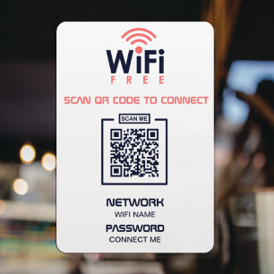 Custom QR Code l Scan to Connect Network Internet Window Cling
