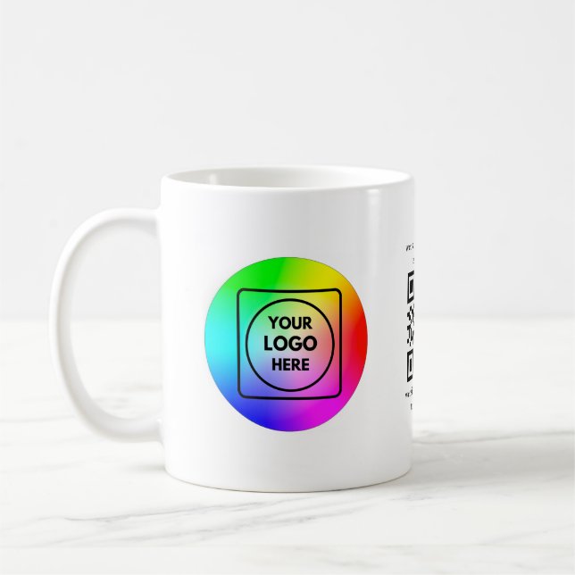 Custom QR Code Logo Business Branding Mug (Left)