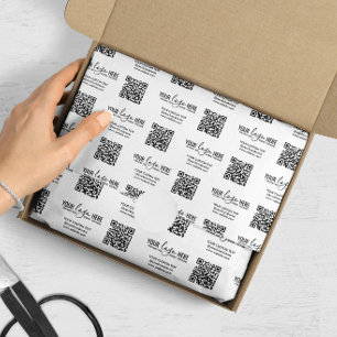 Custom QR Code Logo Business Company Packaging Tissue Paper