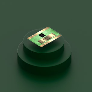 Custom QR CODE Logo Green Lemon Business Card