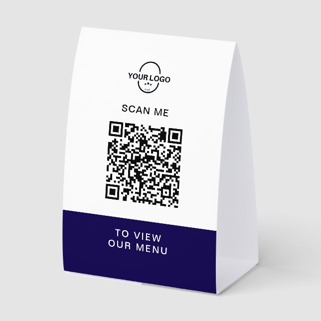 Custom QR Code Menu Stand | Contactless Restaurant (Front)