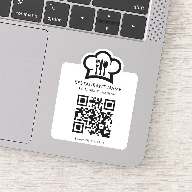 Custom QR Code Menu Sticker (Detail)