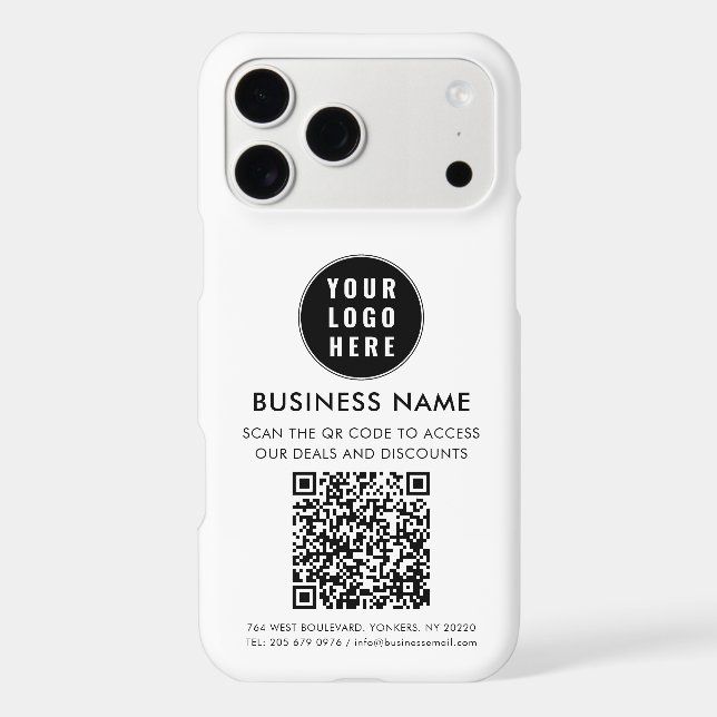 Custom QR Code Modern Logo Minimalist (Back)