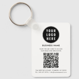 Custom QR Code Modern Logo Minimalist Key Ring