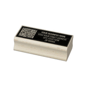 Custom QR Code Name Address Colour Rubber Stamp