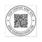 Custom QR Code Name Website Business Round Stamp
