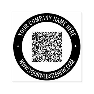 Custom QR Code Name Website Colour Stamp Template