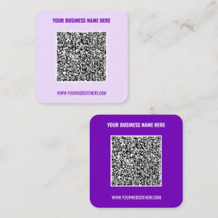 Custom QR Code Name Website Colours Business Card