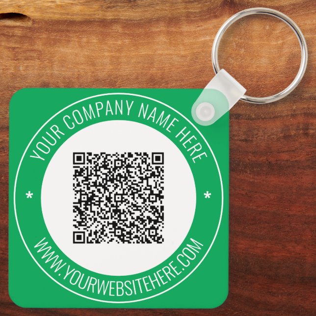 Custom QR Code Name Website Colours Keychain Gift (Back)