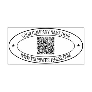 Custom QR Code Name Website Self-inking Stamp