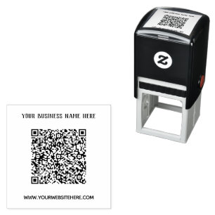 Custom QR Code Name Website Stamp Template