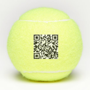 Custom QR Code or photo contact info id tag  Tennis Balls