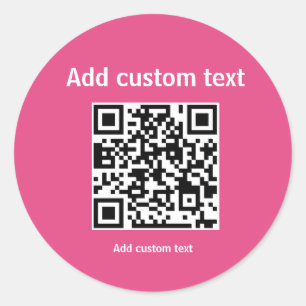 custom QR code personalise website Classic Round S Sticker