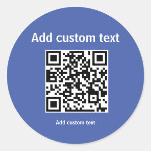 custom QR code personalised promotion Round S Classic Round Sticker