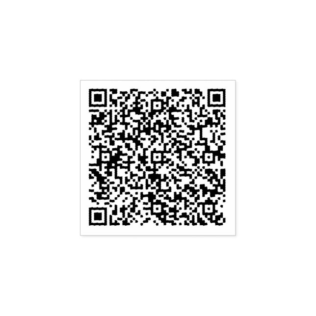 Custom QR Code Personalised Rubber Stamp (Imprint)