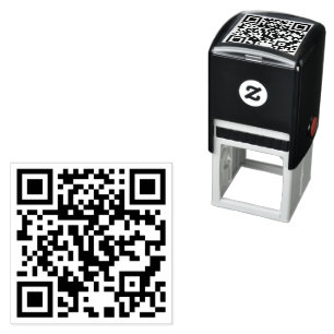 Custom QR code personalised scannable website url Self-inking Stamp