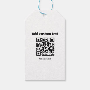 custom QR code personalised website Gift Tags