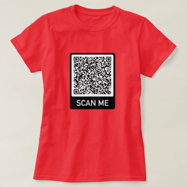 Custom QR Code Personalised Your T-Shirt Gift (Design Front)