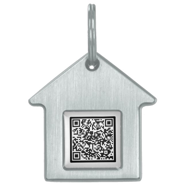 Custom QR Code Pet ID Profile  Tag (Front)