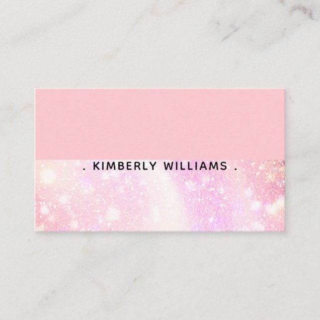 Custom QR Code Pink Modern Minimalist Chic Business Card (Front)