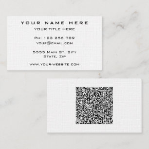 Custom QR Code Promotional Business Cards Example