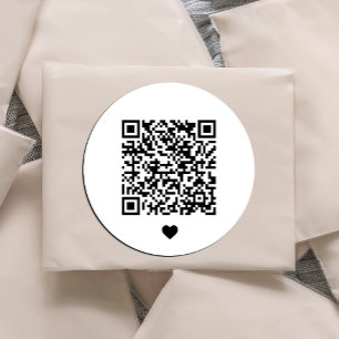 Custom QR Code Promotional Classic Round Sticker