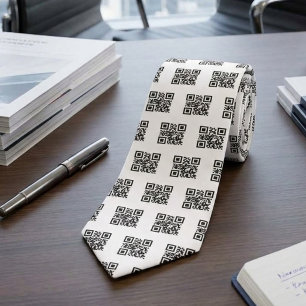 Custom Qr Code Promotional Pattern Tie