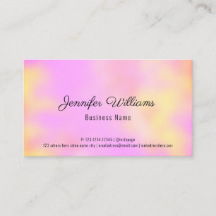 Custom QR Code Rainbow Pastel Colours Simple Moder Business Card