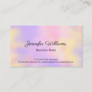 Custom QR Code Rainbow Pastel Colours Simple Moder Business Card