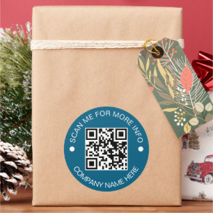 Custom QR Code Round Vinyl Waterproof Business Classic Round Sticker