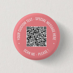 Custom QR Code Scan Info and Text Button Gift