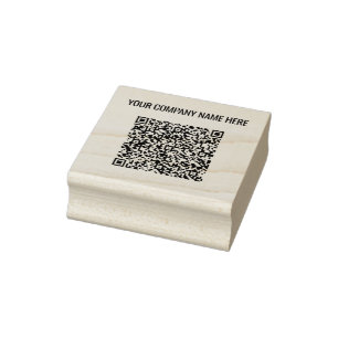 Custom QR Code Scan Info Name Text Business Stamp