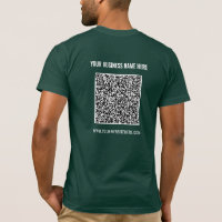 Custom QR Code Scan Info Name Website T-Shirt
