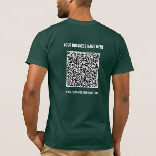 Custom QR Code Scan Info Name Website T-Shirt
