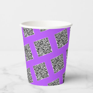 Custom QR Code Scan Info Paper Cups - Your Colours