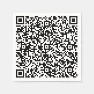 Custom QR Code Scan Info Personalised Napkins