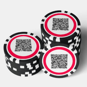 Custom QR Code Scan Info Personalised Poker Chips